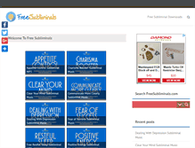 Tablet Screenshot of freesubliminals.com